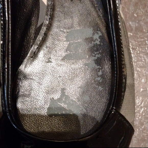 Buberry black patent leather Nova check plaid print ballet flats size 37.5 - Picture 3 of 7